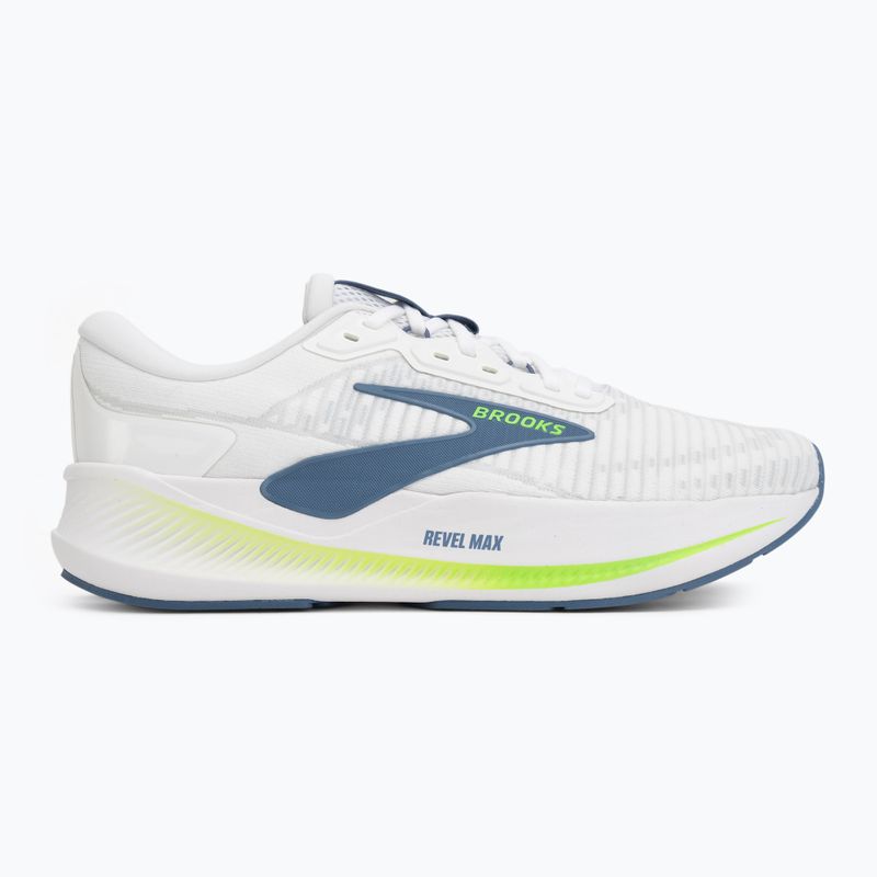 Мъжки обувки за бягане Brooks Revel Max white/moonlight/green gecko 2