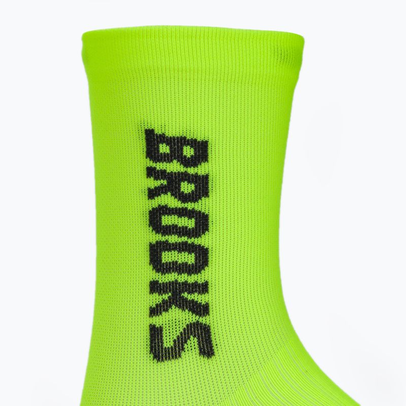 Чорапи за бягане Brooks Ghost Crew yellow 3