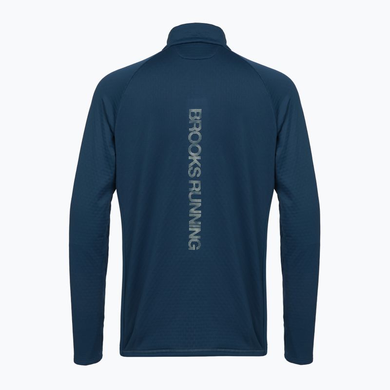 Мъжки суитшърт за бягане Brooks Thermal Reflective 1/2 Zip blue 2