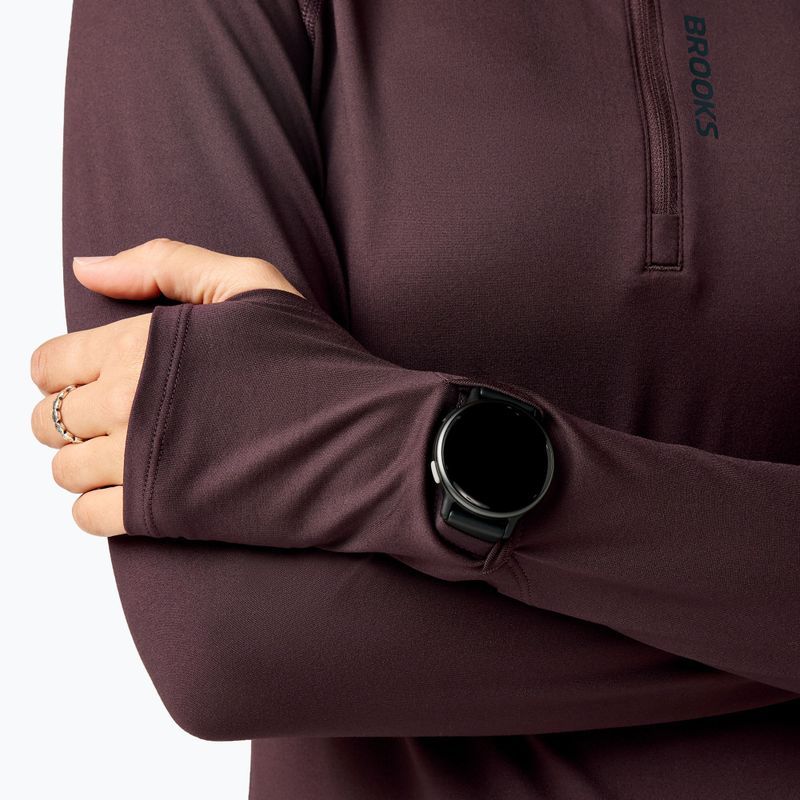 Дамски суитшърт за бягане Brooks Dash 1/2 Zip 3.0 brown 4