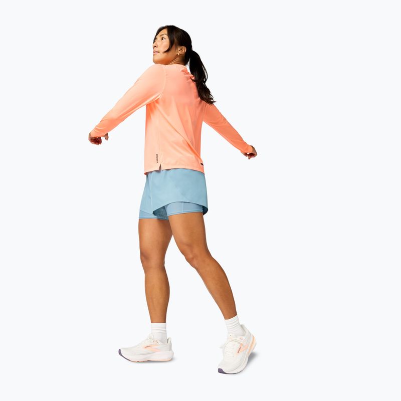 Дамски шорти за бягане Brooks Dash 2in1 blue 2