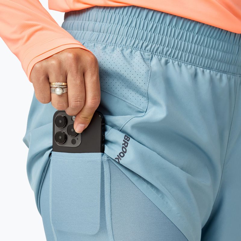 Дамски шорти за бягане Brooks Dash 2in1 blue 4