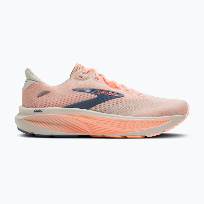 Дамски обувки за бягане Brooks Ghost 18 star white/cyber peach/grey 2