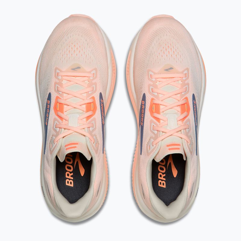 Дамски обувки за бягане Brooks Ghost 18 star white/cyber peach/grey 7