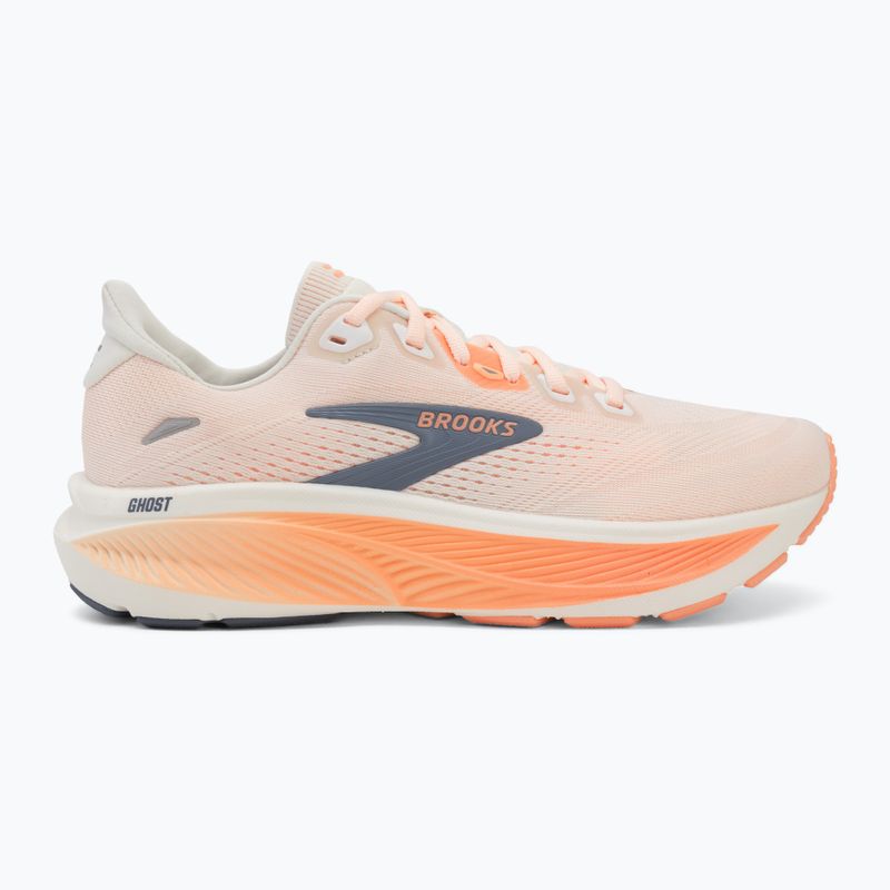 Дамски обувки за бягане Brooks Ghost 18 star white/cyber peach/grey 2