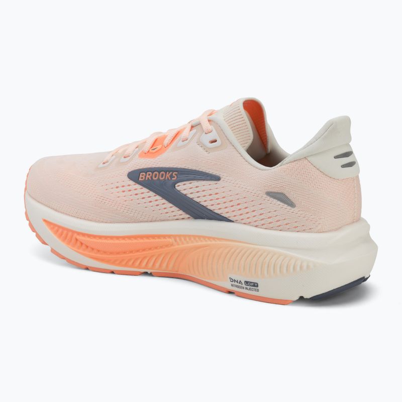 Дамски обувки за бягане Brooks Ghost 18 star white/cyber peach/grey 3