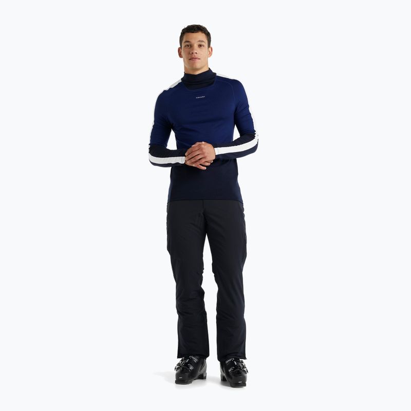 Мъжка термоактивна блуза icebreaker 200 Oasis Sonebula High Neck navy/royal navy/snow/cb 2
