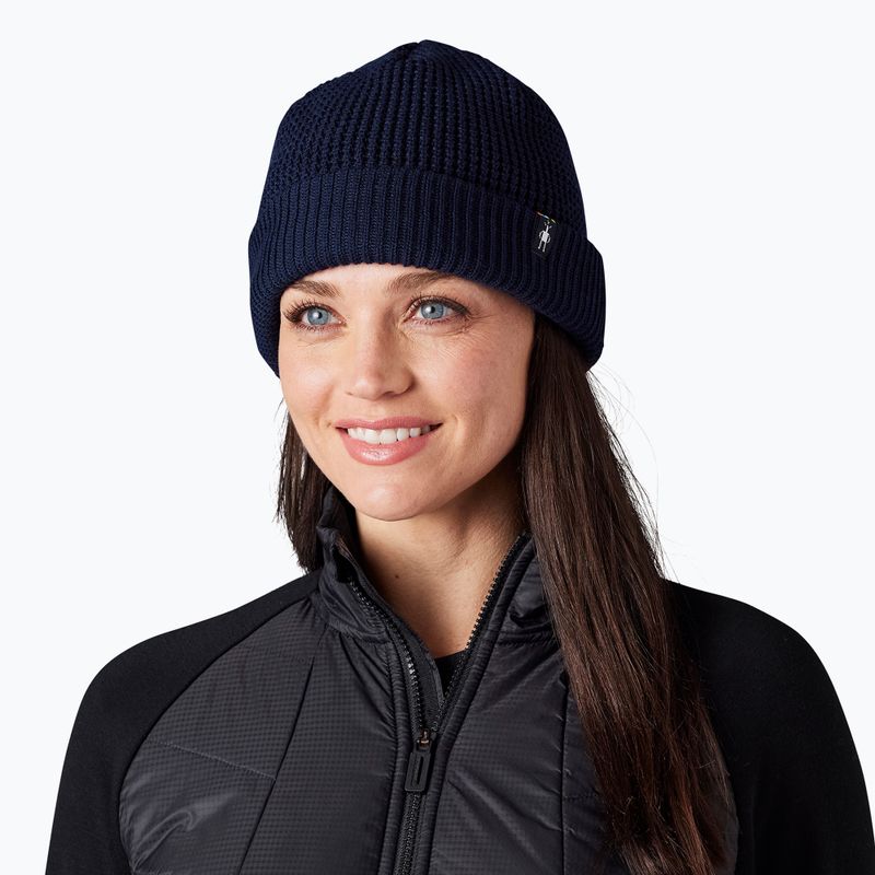 Smartwool Creek Run дълбока тъмносиня шапка 2