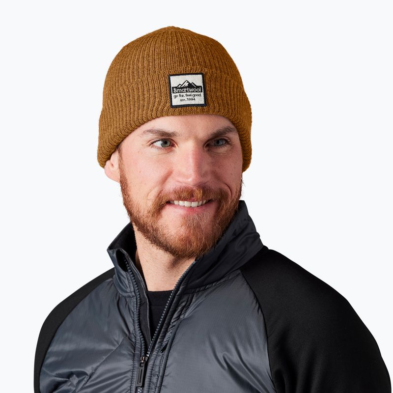 Smartwool Patch кафява зимна шапка 11493-G36 8