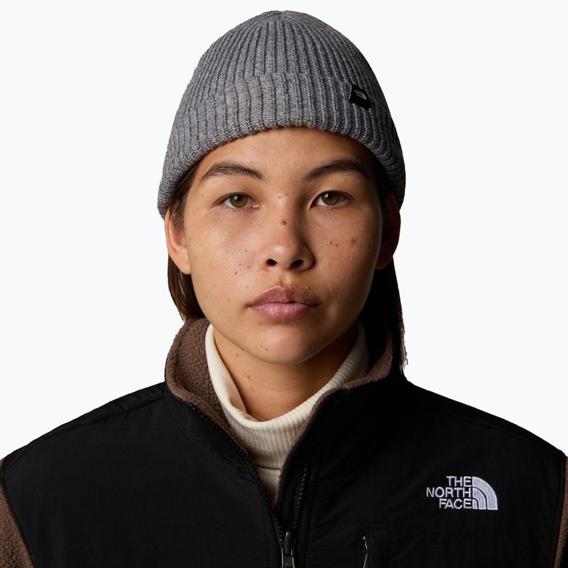 Зимна шапка The North Face Fisherman средно сива heather 4