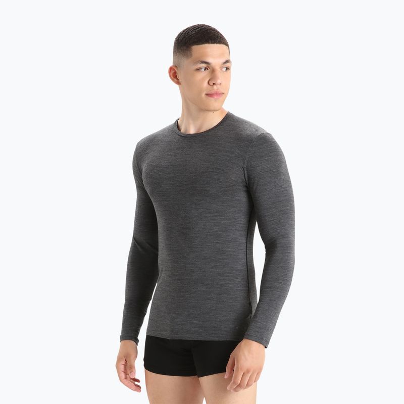 Дълъг ръкав термоактивен мъжки icebreaker Merino 150 Anatomica Crewe jet heather