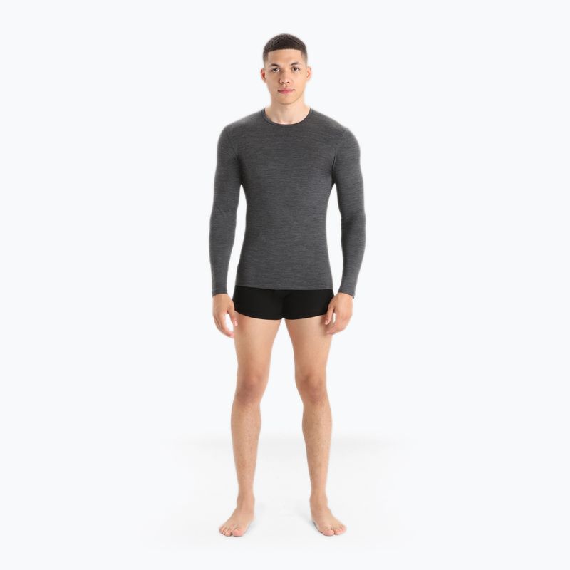 Дълъг ръкав термоактивен мъжки icebreaker Merino 150 Anatomica Crewe jet heather 2