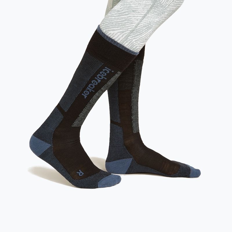 Дамски скиорски чорапи Icebreaker Merino Ski+ Light OTC black/dawn/graphite 2