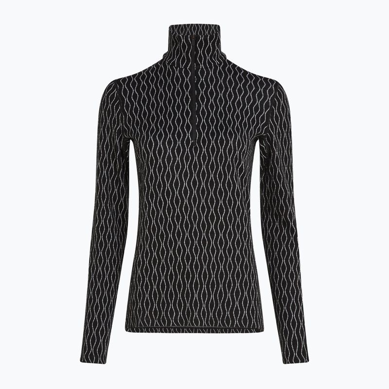 Дамска термоактивна блуза icebreaker Merino 260 Vertex LS HZ On-Piste black/ snow/j 5