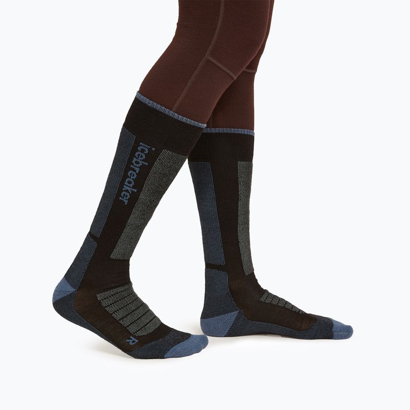 Дамски скиорски чорапи Icebreaker Merino Ski+ Ultralight OTC black/dawn/graphite 2