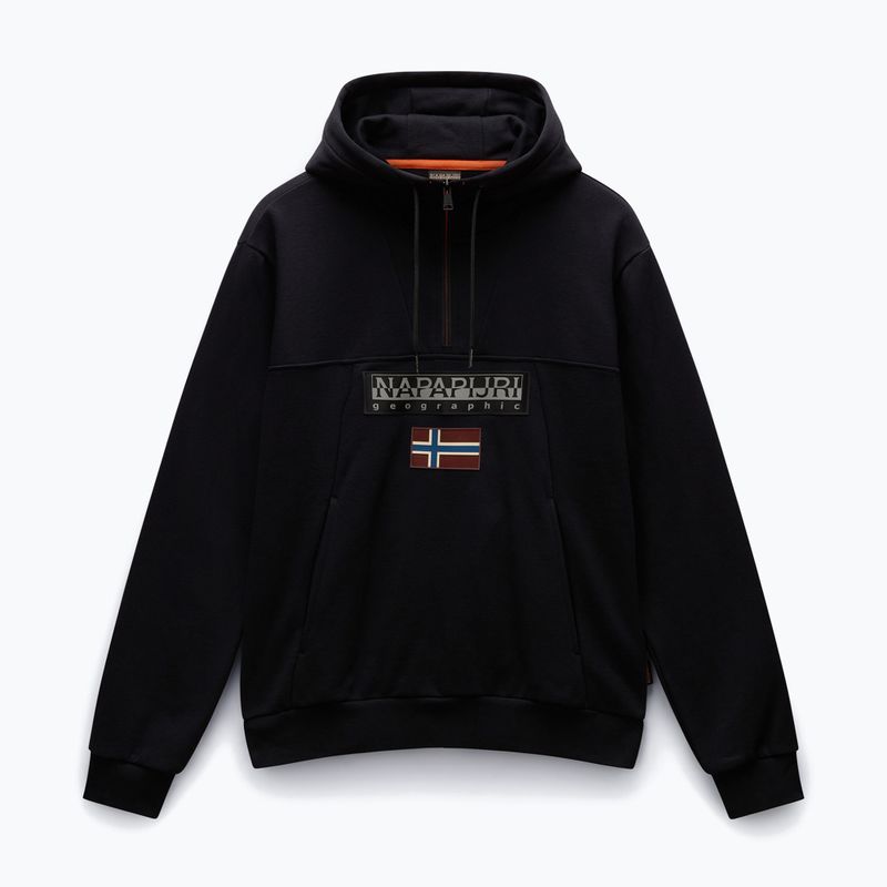 Мъжки суитшърт Napapijri Burgee Half Zip Hooded 2.0 black 041 5