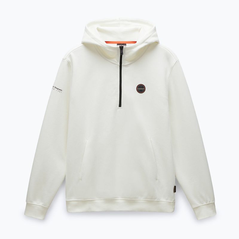 Мъжки суитшърт Napapijri B-Badge Half Zip Hooded white heron 5