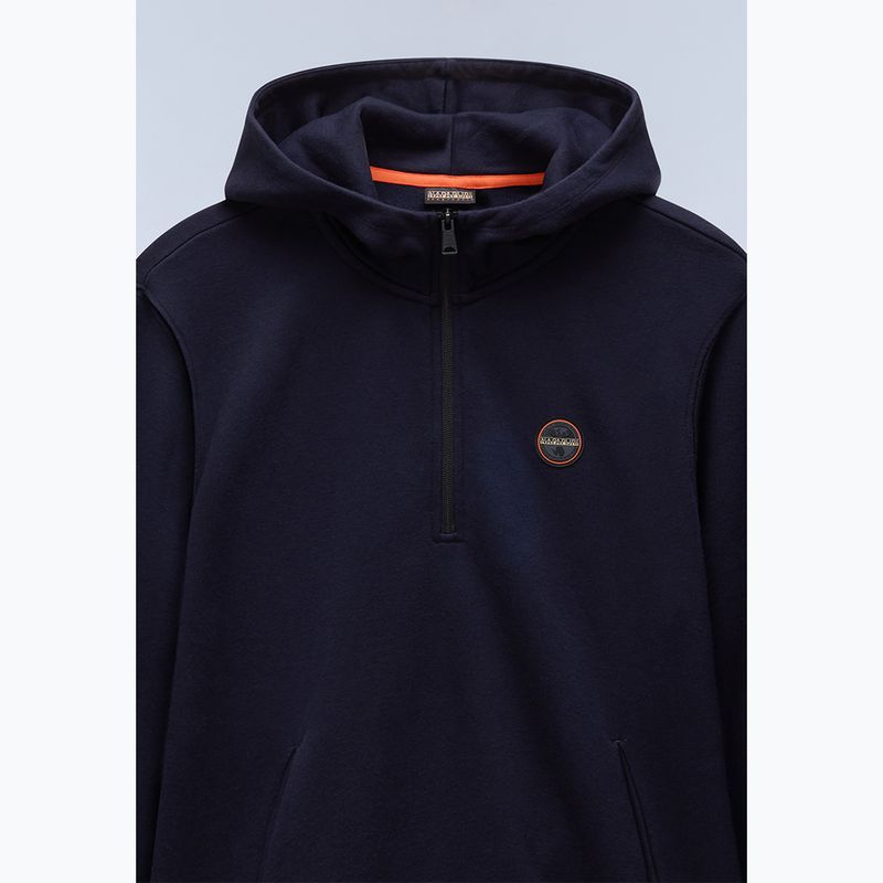 Мъжки суитшърт Napapijri B-Badge Half Zip Hooded blu marine 8