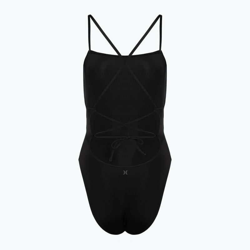 Дамски бански костюм от една част Hurley Solid Square Neck Moderate One Piece black 2