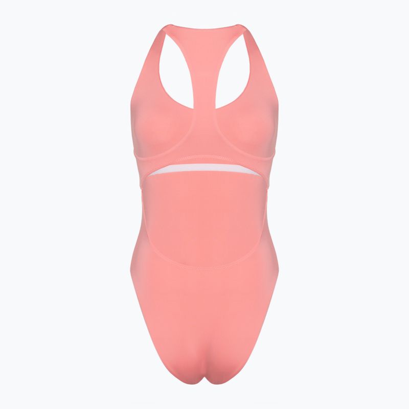 Дамски бански костюм от една част Hurley O&O Solid Racerback Moderate One Piece pacific pink 2