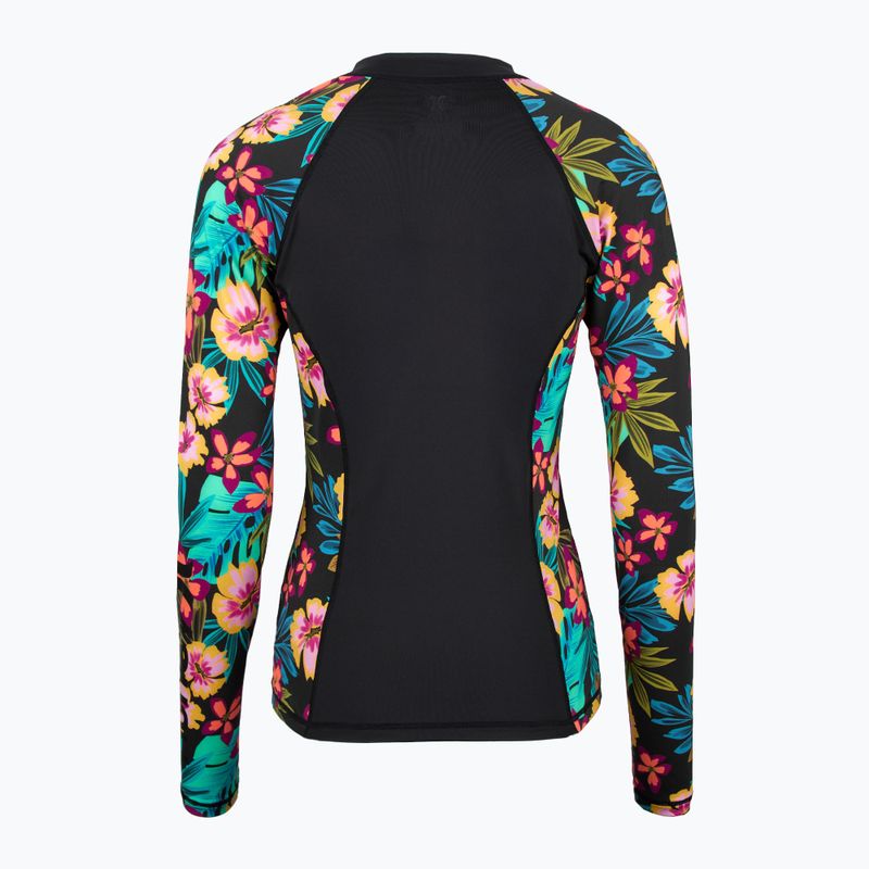 Hurley дамски плувен костюм с дълъг ръкав Fiji Fantasy Zip Front Rashguard black 2