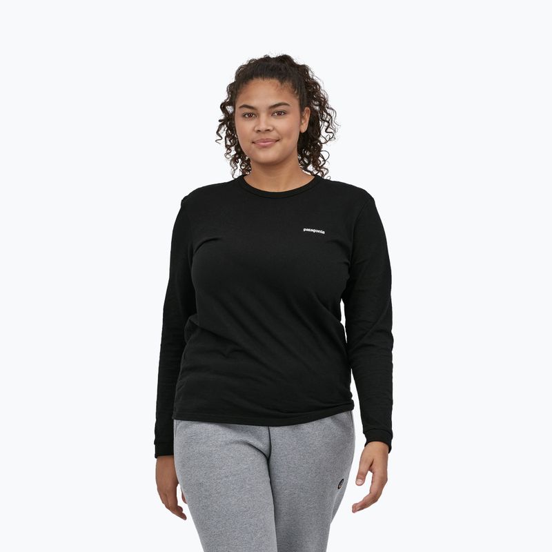 Дамска блуза с дълъг ръкав Patagonia P-6 Logo Responsibili-Tee black