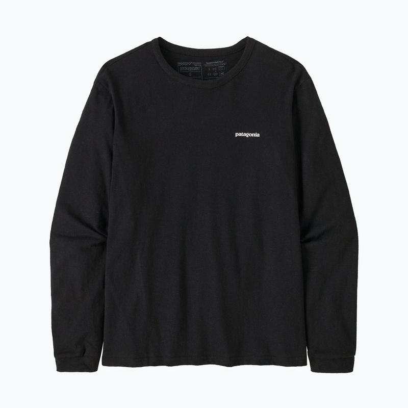 Дамска блуза с дълъг ръкав Patagonia P-6 Logo Responsibili-Tee black 3