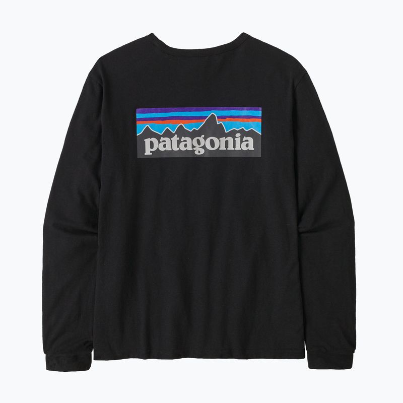 Дамска блуза с дълъг ръкав Patagonia P-6 Logo Responsibili-Tee black 4