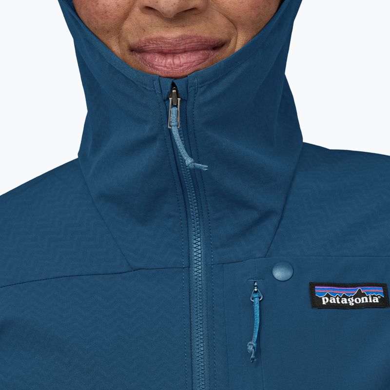 Дамско софтшел яке Patagonia R1 CrossStrata Hoody lagom blue 5