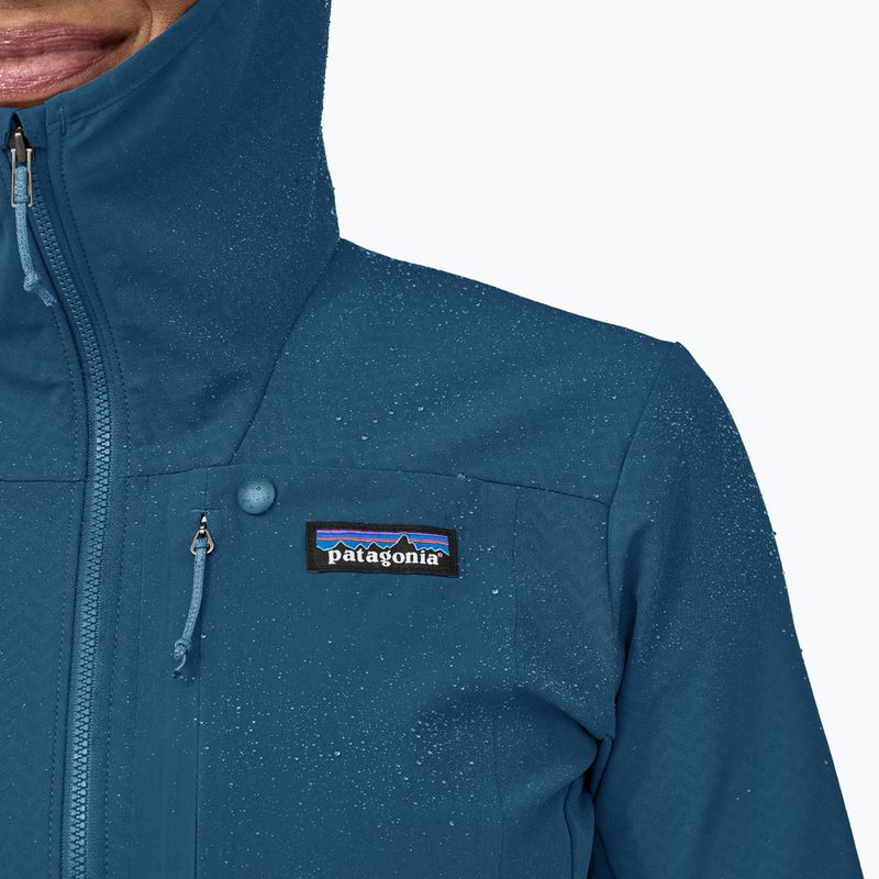 Дамско софтшел яке Patagonia R1 CrossStrata Hoody lagom blue 6