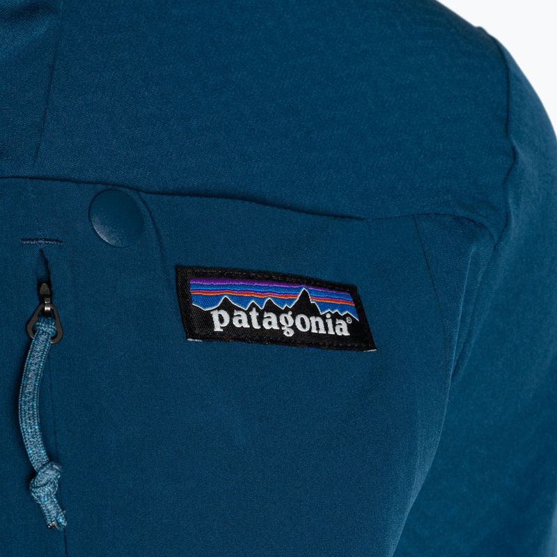 Дамско софтшел яке Patagonia R1 CrossStrata Hoody lagom blue 12