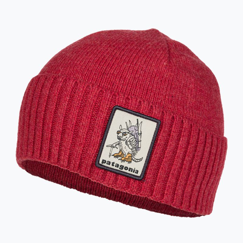 Patagonia Brodeo Beanie забавни свине броненосец/туризъм червена трекинг шапка 3