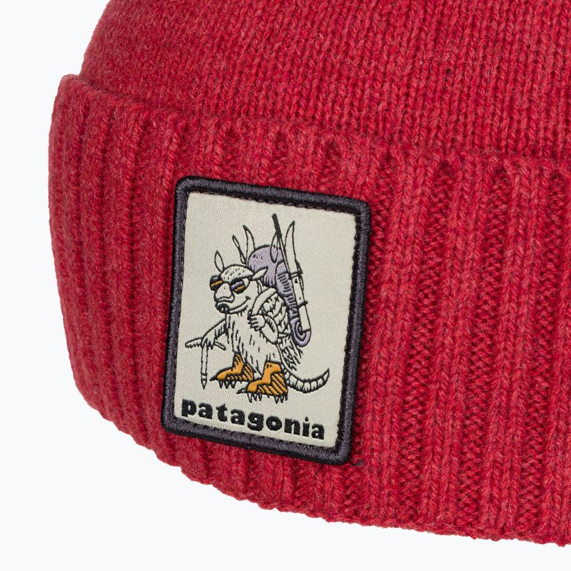 Patagonia Brodeo Beanie забавни свине броненосец/туризъм червена трекинг шапка 4