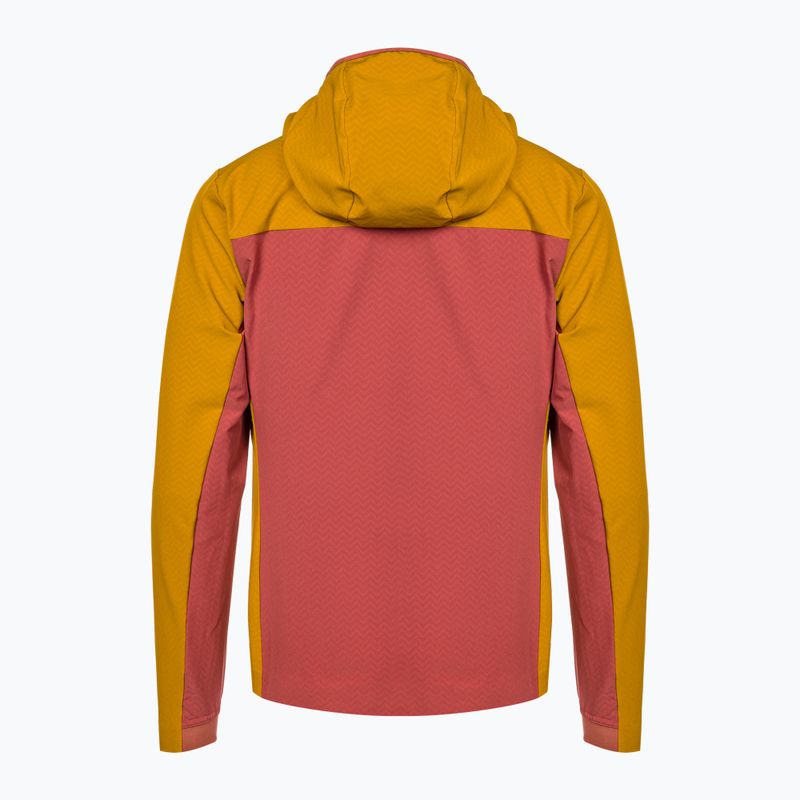 Дамско софтшел яке Patagonia R1 CrossStrata Hoody burl red 2