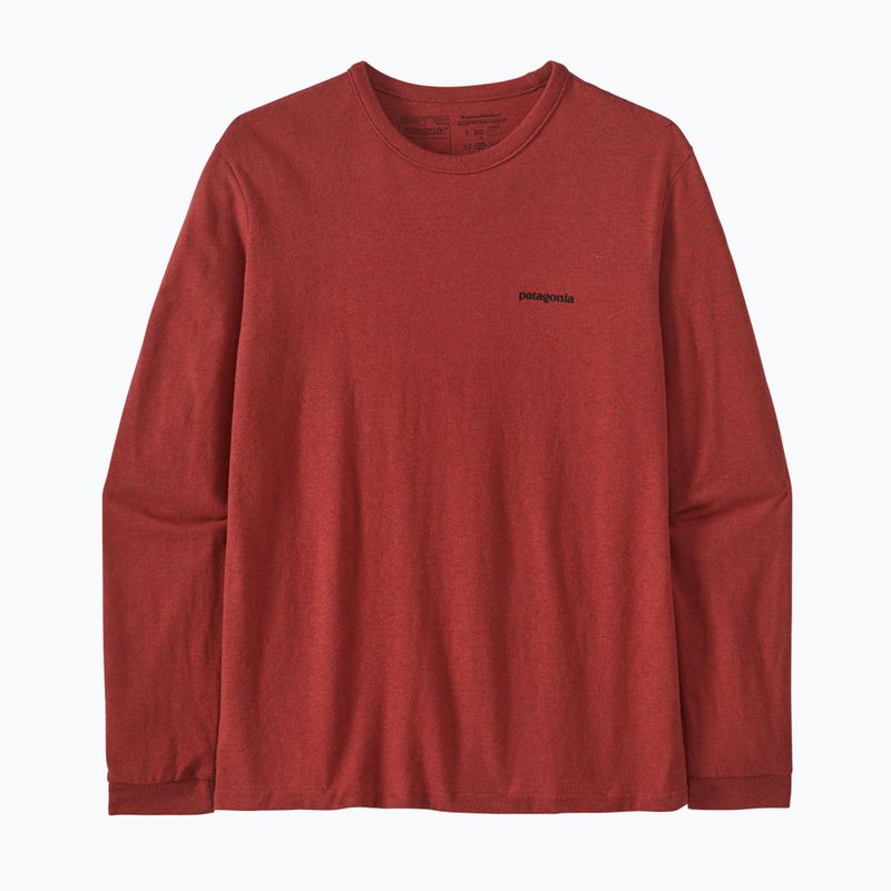 Дамска тениска за трекинг Patagonia P-6 Logo Responsibili-Tee LS burl red 5