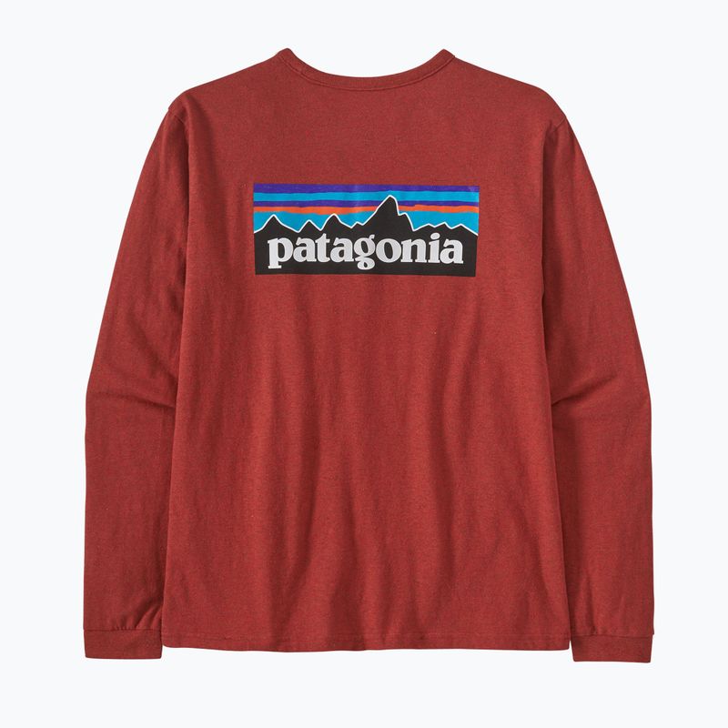 Дамска тениска за трекинг Patagonia P-6 Logo Responsibili-Tee LS burl red 6