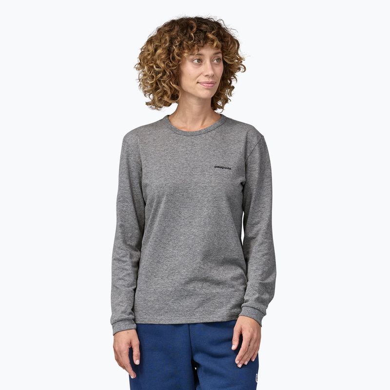 Дамска блуза с дълъг ръкав Patagonia P-6 Logo Responsibili-Tee gravel heather