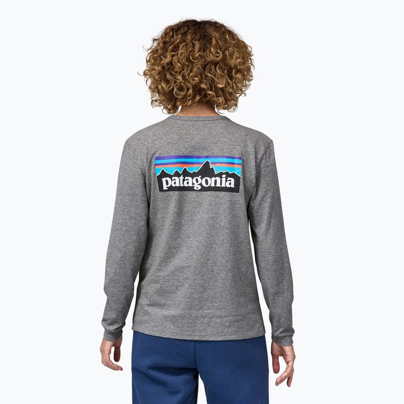 Дамска блуза с дълъг ръкав Patagonia P-6 Logo Responsibili-Tee gravel heather 2