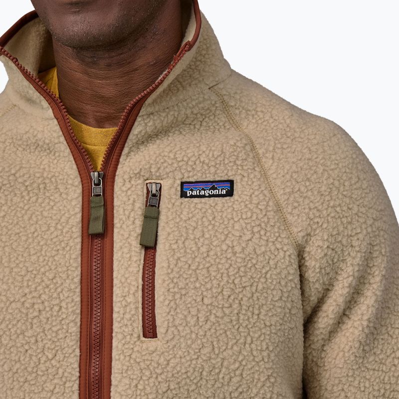 Мъжки потник Patagonia Retro Pile el cap khaki w/sisu brown fleece sweatshirt 4