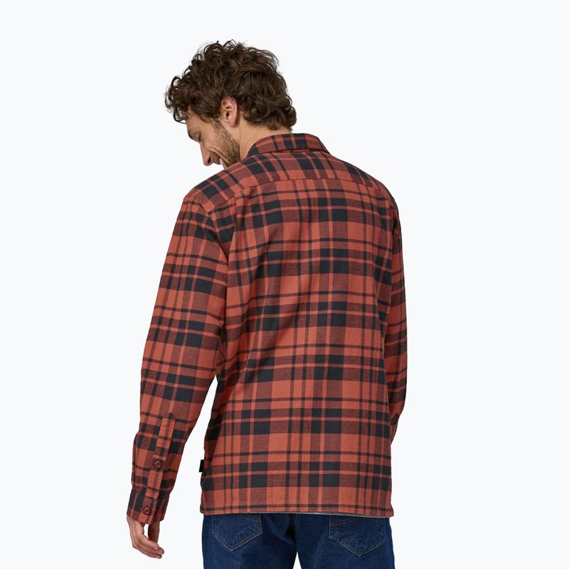 Мъжка риза Patagonia от органичен памук MW Fjord Flannel ice caps/burl red 2