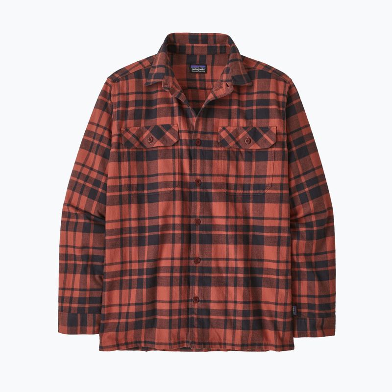 Мъжка риза Patagonia от органичен памук MW Fjord Flannel ice caps/burl red 4
