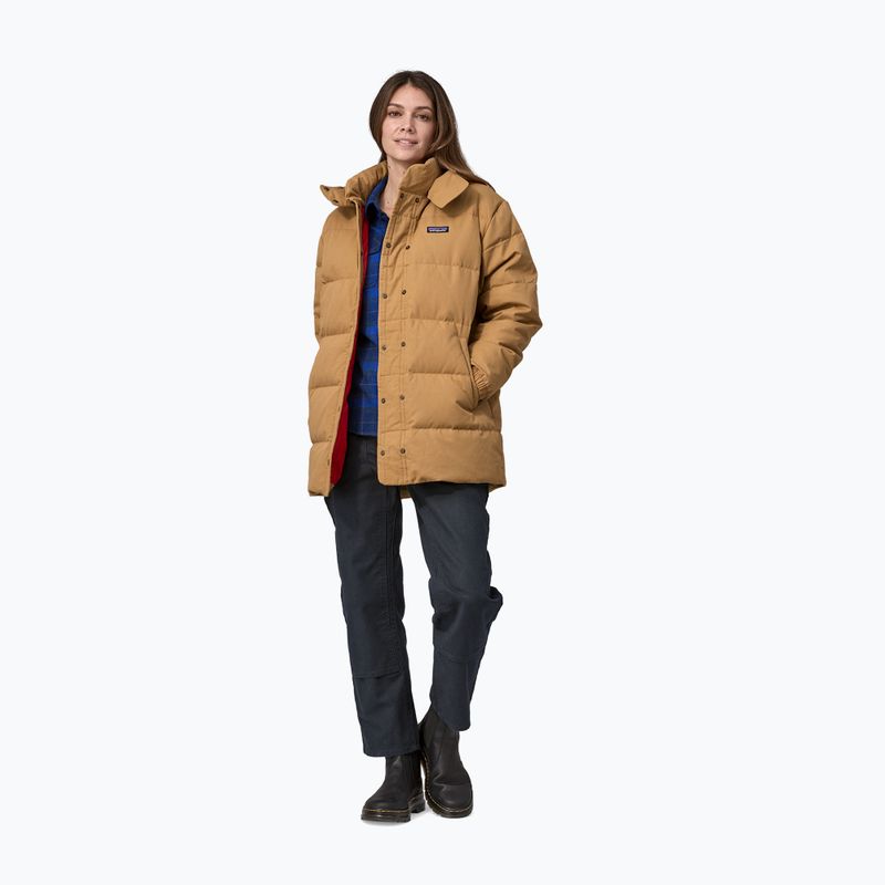 Памучна пухена парка на Patagonia за жени nest brown 3