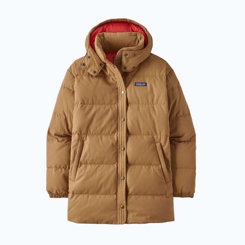 Памучна пухена парка на Patagonia за жени nest brown 14