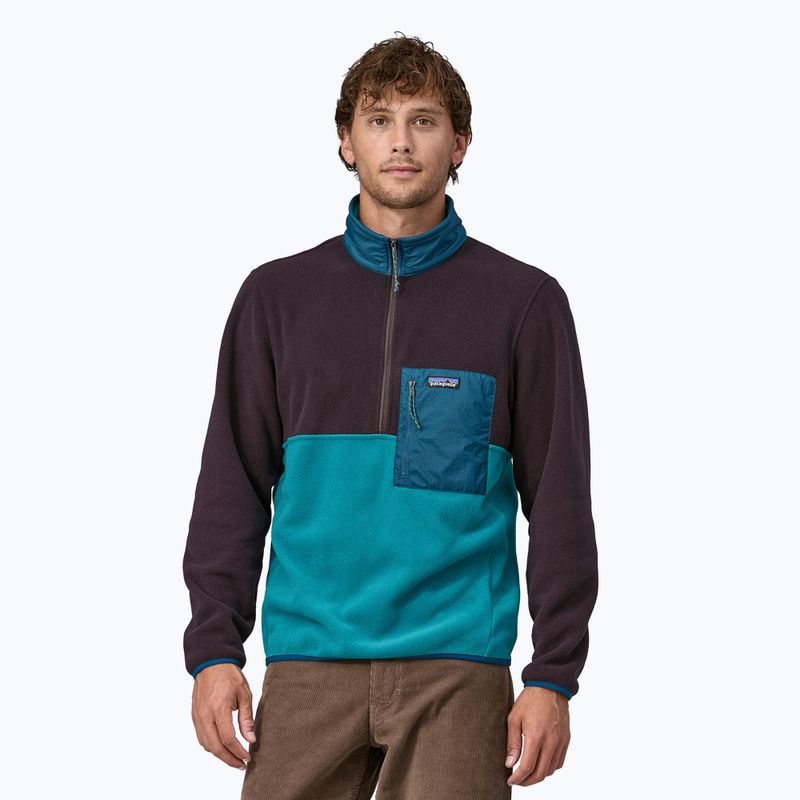 Мъжки поларен суитшърт Patagonia Microdini 1/2 Zip P/O belay blue