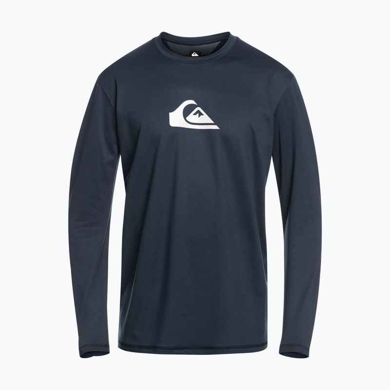 Мъжки Quiksilver Solid Streak тъмносин блейзър/бял ръкав за плуване