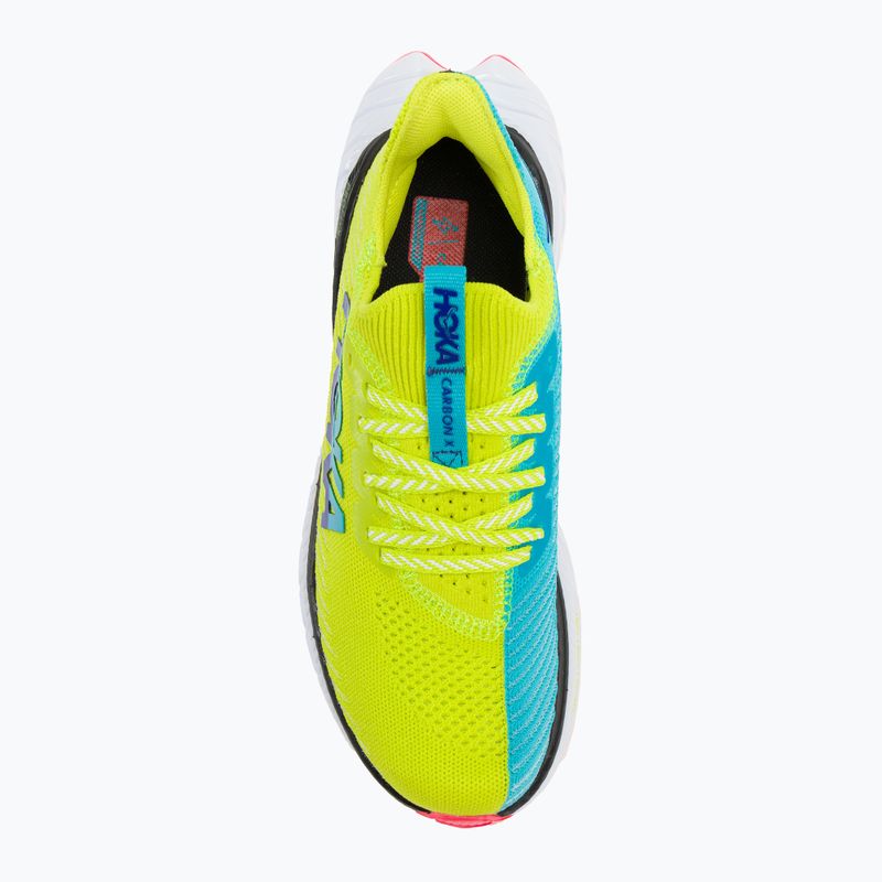 Дамски обувки за бягане HOKA Carbon X 3 evening primrose/scuba blue 6