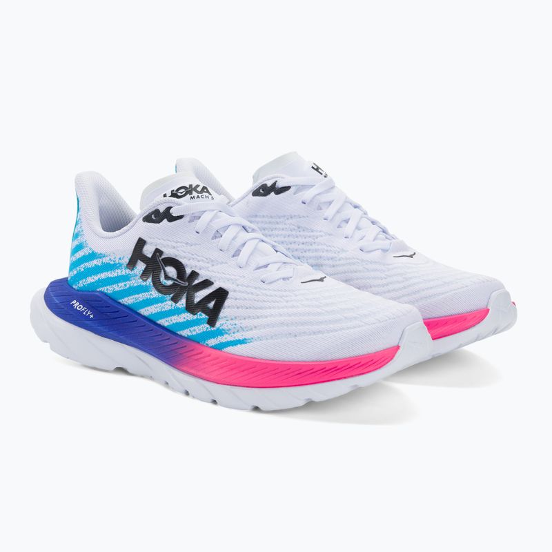 Мъжки обувки за бягане HOKA Mach 5 white/scuba blue 4