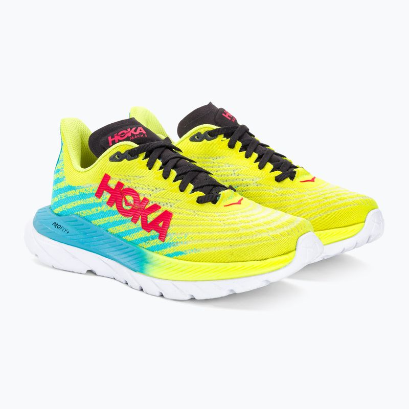 Дамски обувки за бягане HOKA Mach 5 evening primrose/scuba blue 4