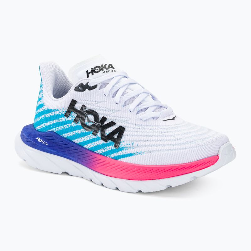 Дамски обувки за бягане HOKA Mach 5 white/scuba blue