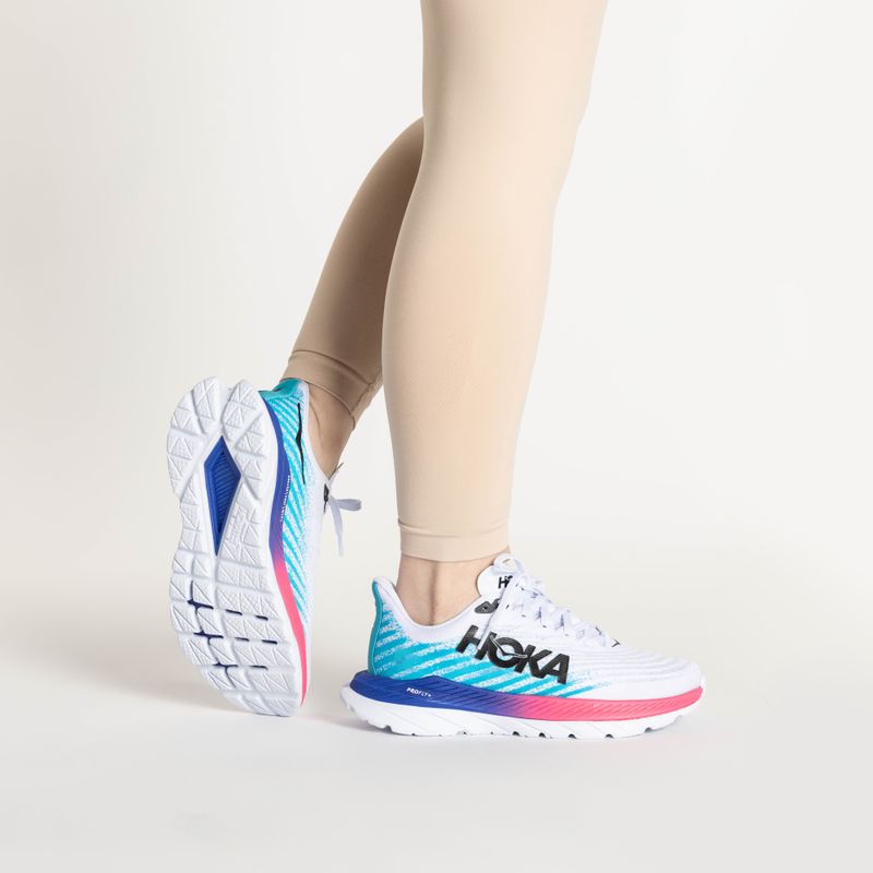 Дамски обувки за бягане HOKA Mach 5 white/scuba blue 2